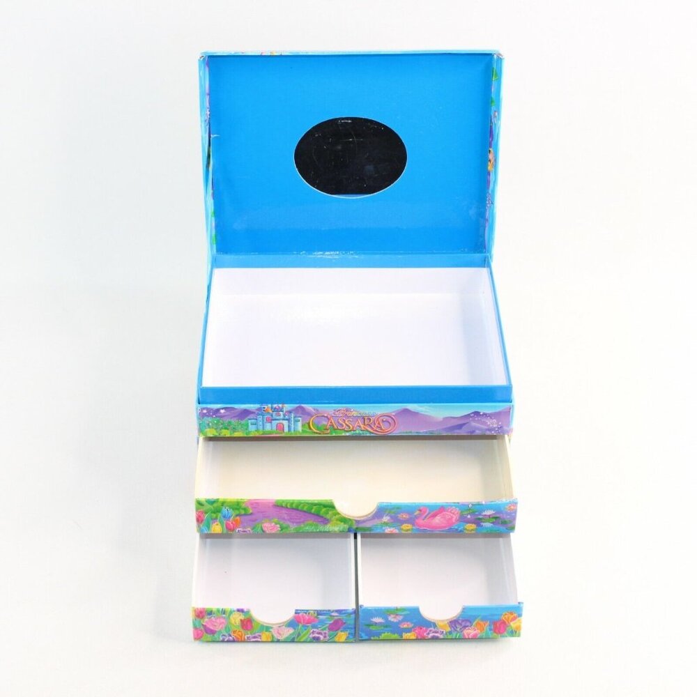 Vintage Lisa Frank Glittery Princess Cassara Mirrored Stationary Jewelry Box - Picture 6 of 12